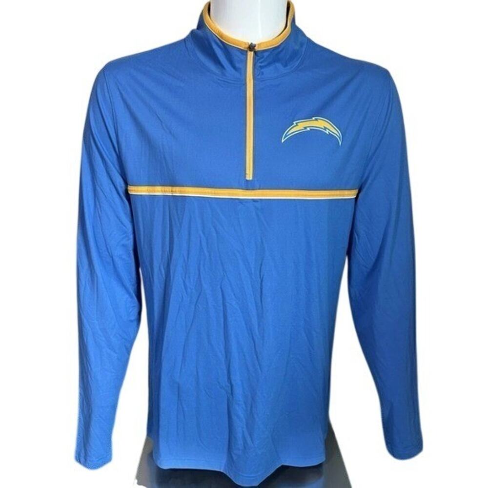 Los Angeles Chargers NFL Team Apparel Quarter Zip Pullover Shirt Men's L NWOT